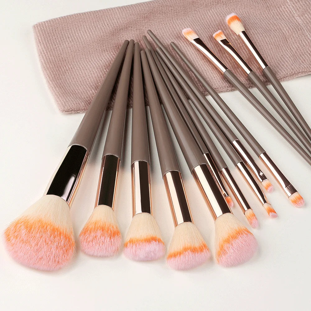 Set de Pinceaux Maquillage 13 Pièces - Synthétiques Premium