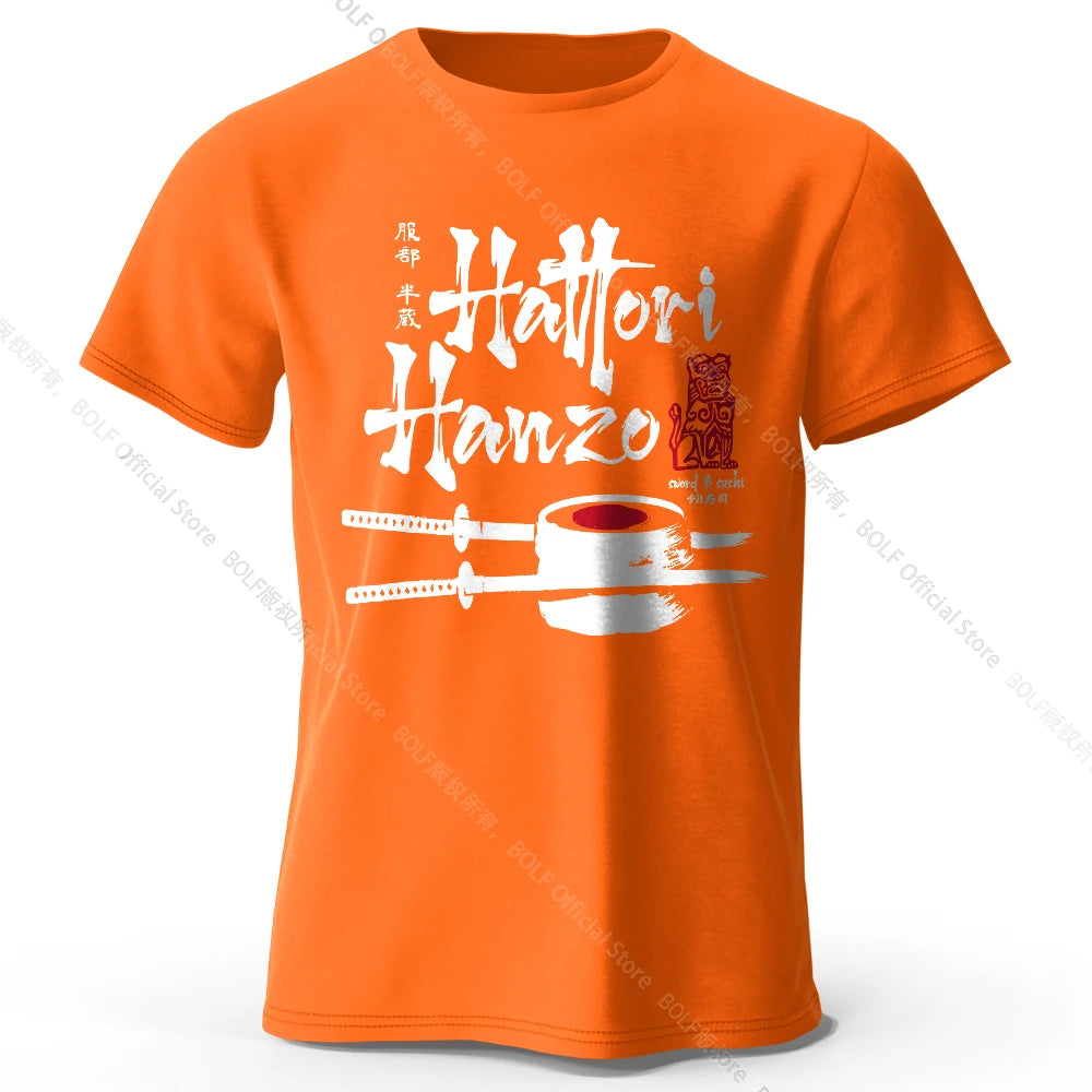 T-Shirt Unisexe Hattori Hanzo Imprimé 100% Coton Oversize Ninja Samouraï Graphic Tee Streetwear Été Pop Culture Japonaise Tendance – T-Shirt Ninja Samouraï Premium Oversize | Mode Unisexe Pop Culture Japonaise Premium