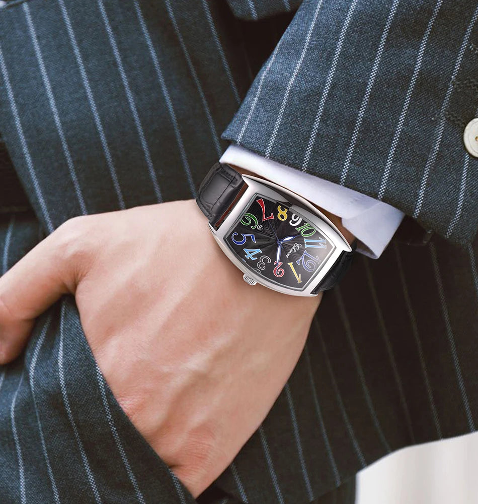 Montre Homme Bracelet Cuir Luxe Fashion Lumineux Quartz Calendrier Étanche Élégante Intemporelle | Montre Homme Cuir Luxe Fashion Lumineux Premium