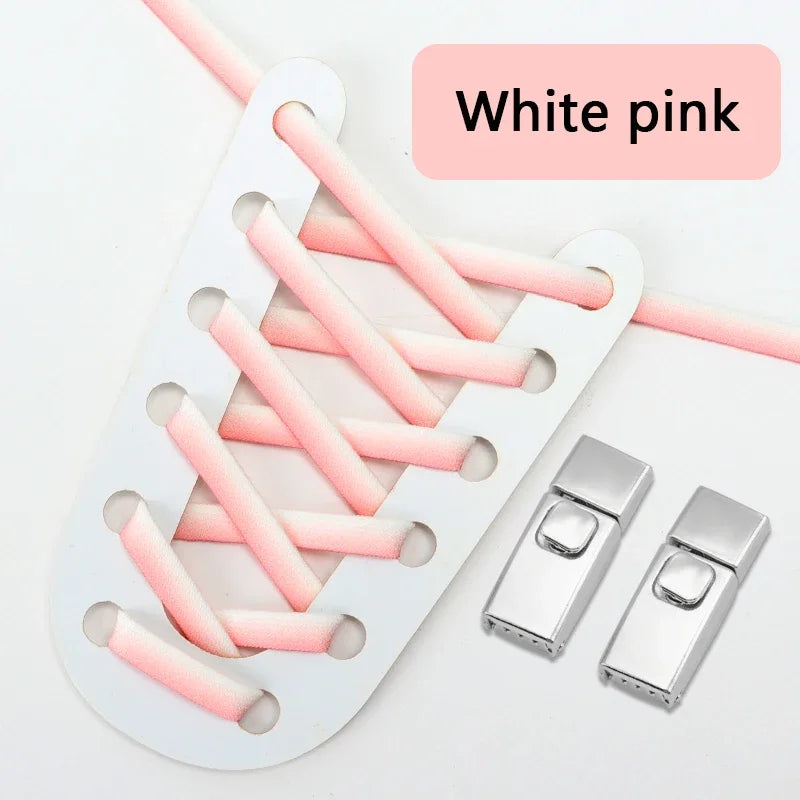 Lacets Élastiques Sans Nœud Press Lock Unisexe – Dégradé Plat Rubber Bands Homme Femme
