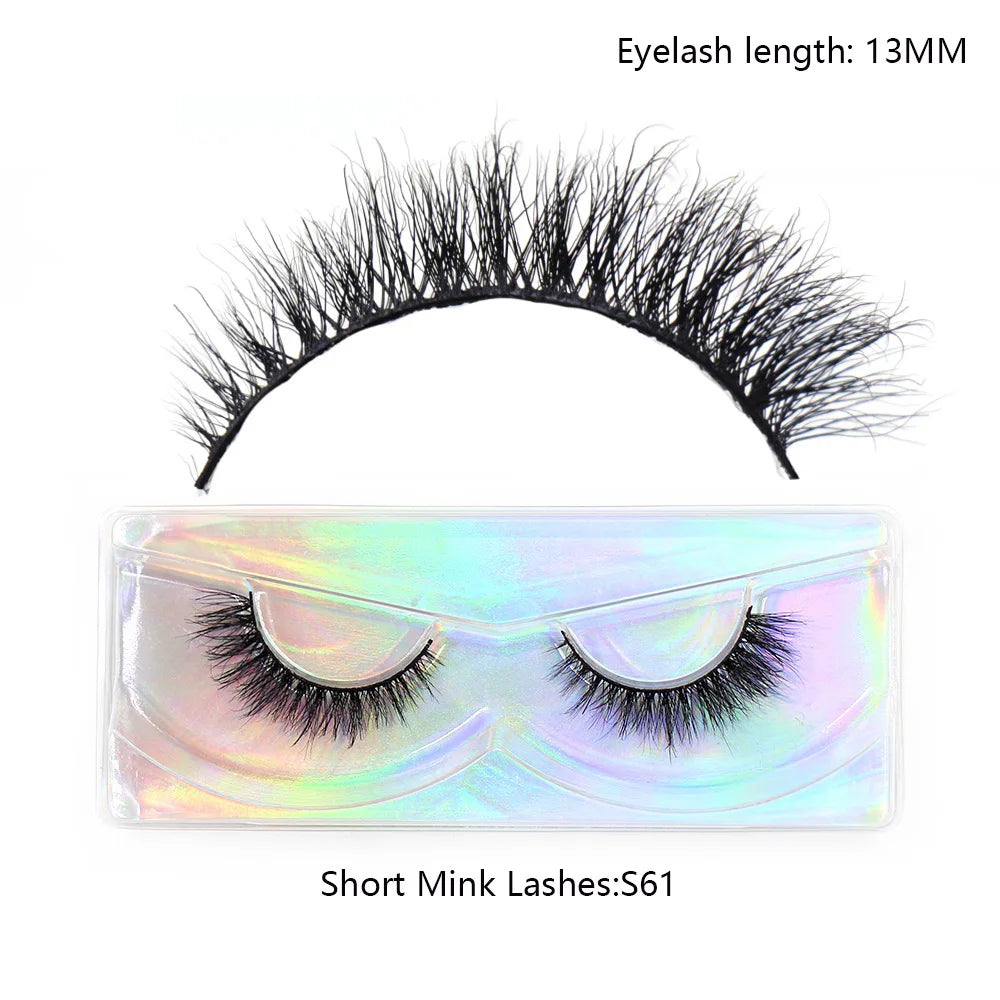 Faux Cils Naturels Courts Fluffy LEHUAMAO – Volume 12-15mm Wispy | Extension Cils Vison Maquillage