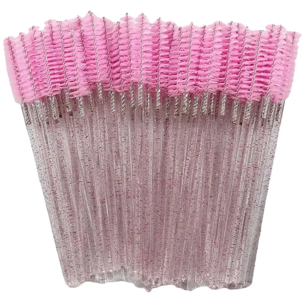 Lot 50 Brosses à Cils Jetables Crystal – Extensions de Cils & Application Mascara Professionnelle | Usage Unique