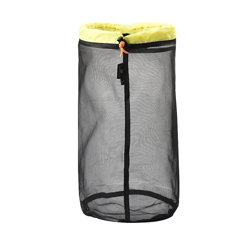 Sac Filet Nylon Ultraléger Cordon – Rangement Sac de Couchage Voyage Randonnée Camping Outdoor S/M/L/XL/XXL