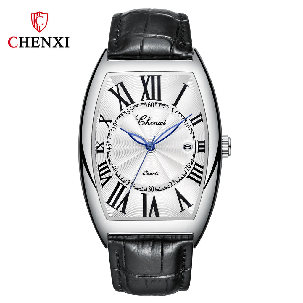 Montre Homme Bracelet Cuir Luxe Fashion Lumineux Quartz Calendrier Étanche Élégante Intemporelle | Montre Homme Cuir Luxe Fashion Lumineux Premium