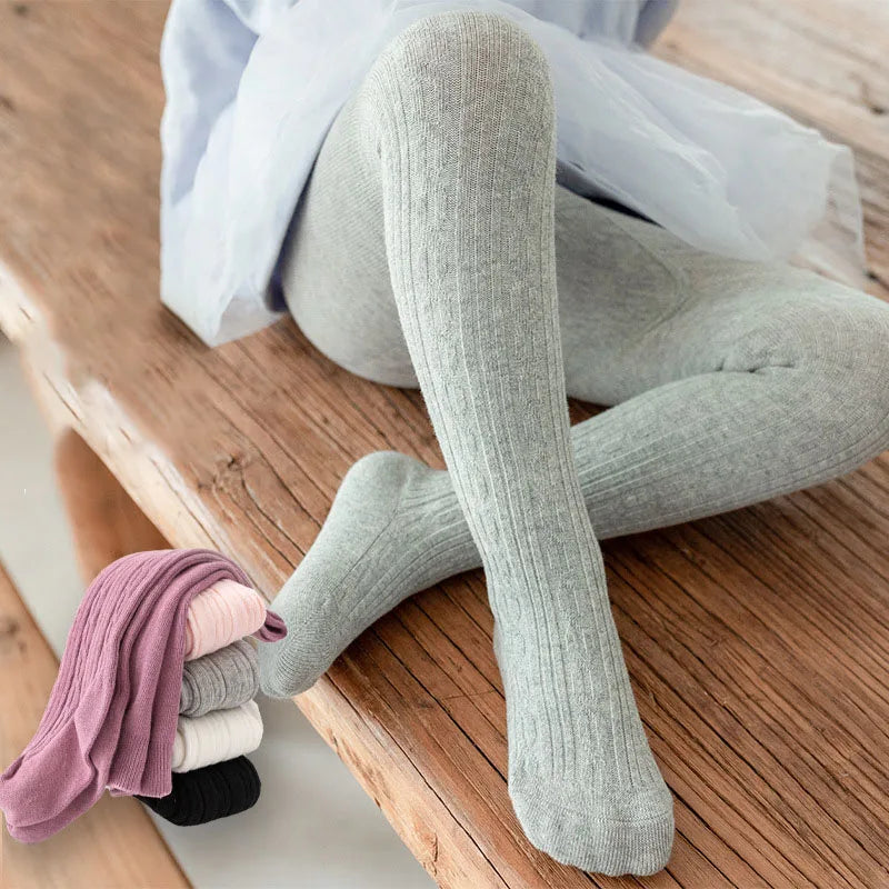 Strumpfhose Mädchen Baumwolle Netz Gestrickt Atmungsaktiv – Warme Strümpfe Frühling Herbst Winter Kleinkind 0-8 Jahre