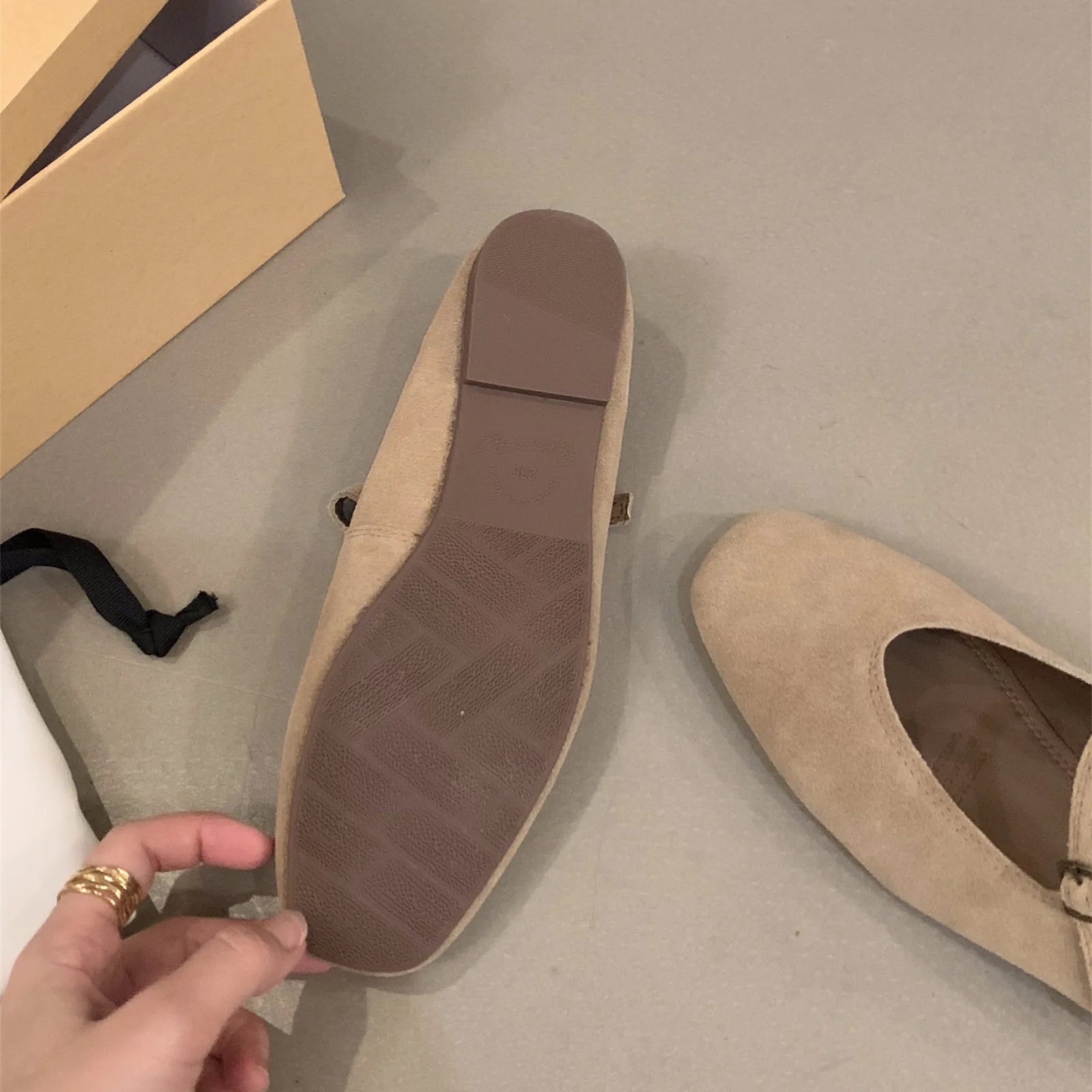Bailamos Ballerines Cuir Bout Rond Slip-on Femme 2024 – Dress Élégant Casual Printemps