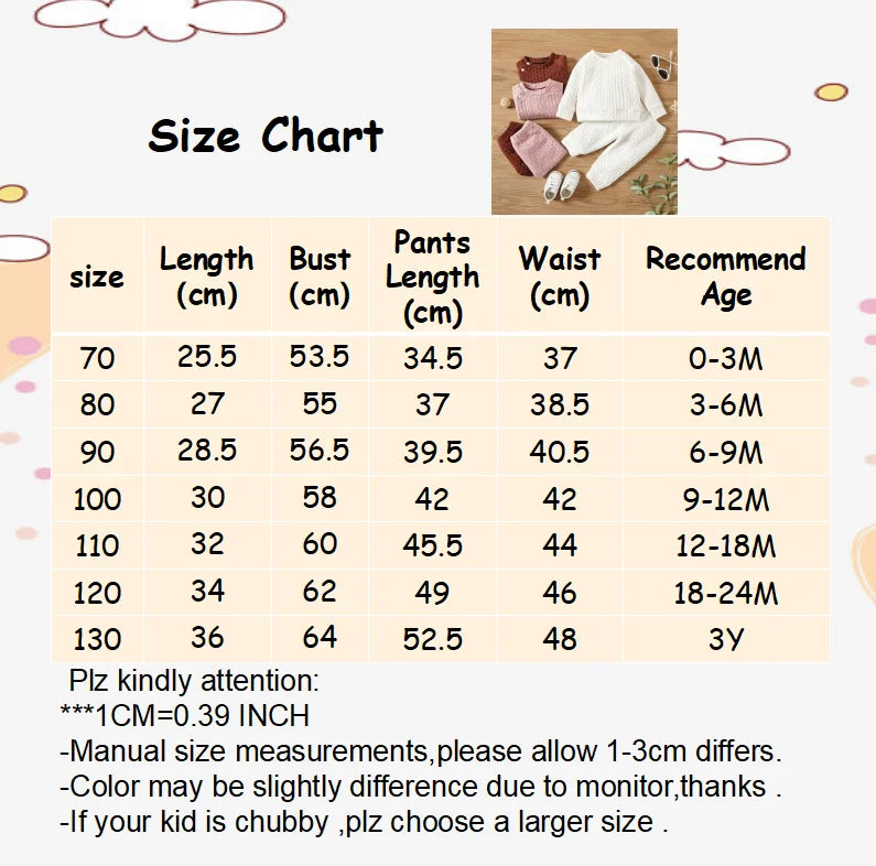 Ensemble 2 Pièces Bébé Unisexe Couleur Unie – Top Manches Longues + Pantalon Sport Automne Hiver 7 Coloris