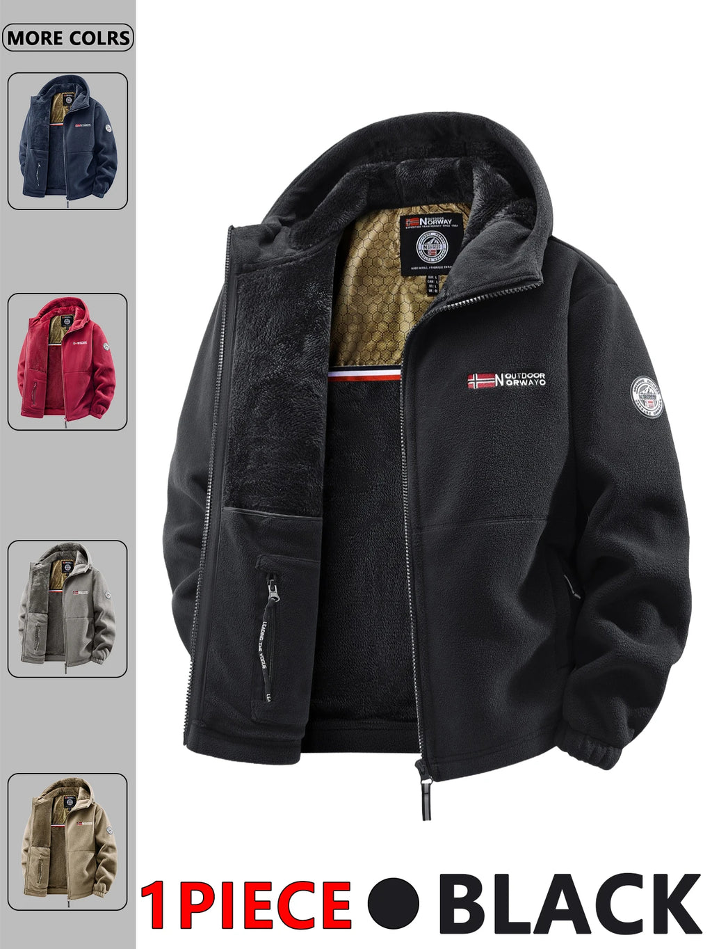 Veste À Capuche Homme Automne Hiver Outdoor Polyvalente Streetwear Voyage Casual Élégante | Jacket Outdoor Premium