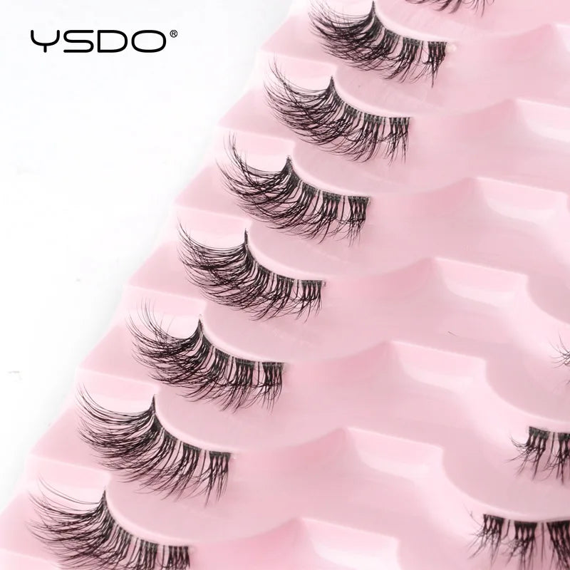 Faux Cils Mink 3D YSDO – Lot 3/5/10 Paires | Maquillage Dramatique Naturel