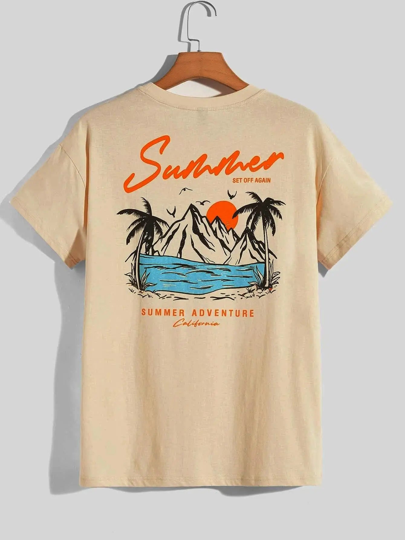 T-Shirt Homme Oversize Coton Imprimé California Adventure Été Loose Fashion Casual Tendance – Tee Graphique Voyage West Coast Streetwear | Mode Homme Premium