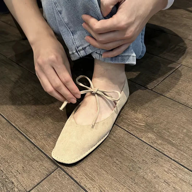 Bailamos Ballerines Cuir Bout Rond Slip-on Femme 2024 – Dress Élégant Casual Printemps