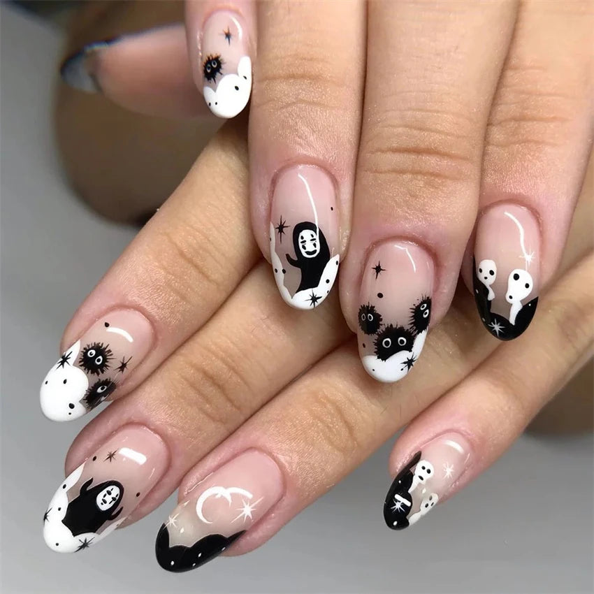 24 Faux Ongles Ballerina & Coffin Amovibles – Manucure Prête à Porter, Forme Amande & Coffin | Décoration Ongles Femme & Fille
