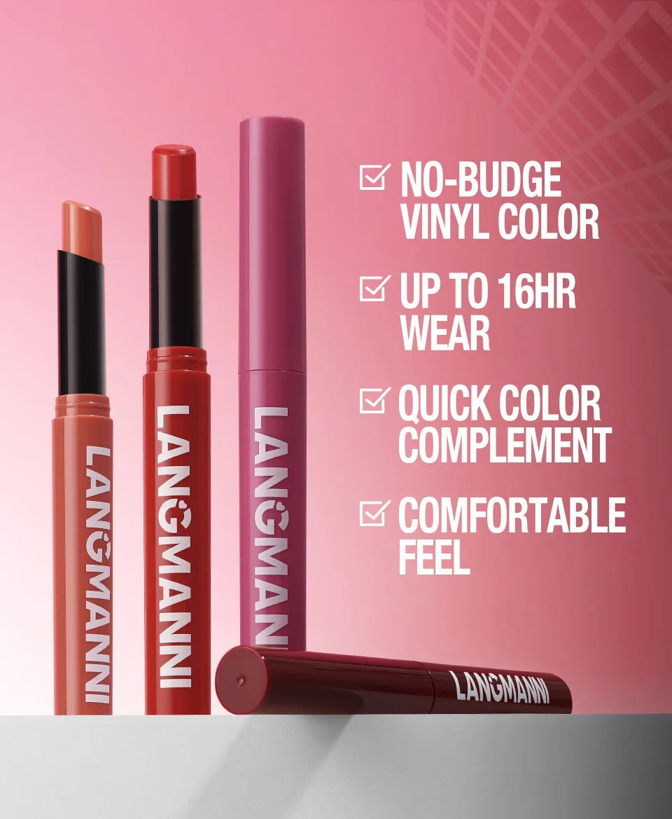 Crayon Lèvres Mat Waterproof 12 Couleurs – Longue Tenue Sans Transfert | Teinture Nude & Lip Stain