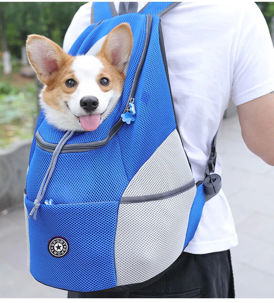 Sac à Dos Transport Chien Chat Randonnée – Respirant Réglé Bandes Réfléchissantes Sécurité