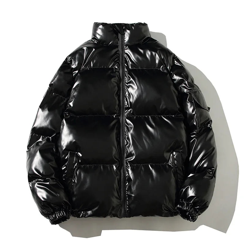 Parka Hiver Homme Harajuku Zip Capuche 2024 – Manteau Chaud Coupe-Vent Casual