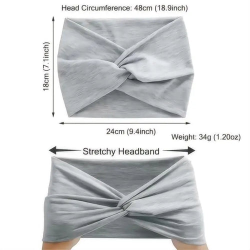 Bandeau Cheveux Large Élastique Femme – Sport, Yoga, Running & Maquillage | Turban Anti-Transpiration | Multiusage Tendance