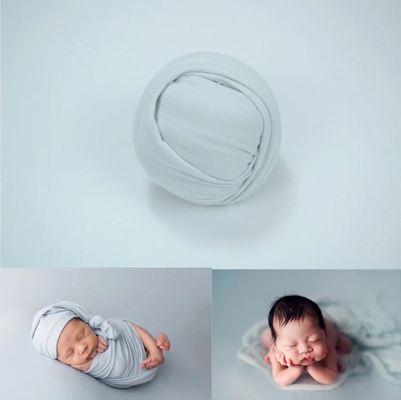 Neugeborenen-Fotostudio-Hintergrund 150x170cm – Stretchstoff Wickel-Accessoire Baby-Shooting