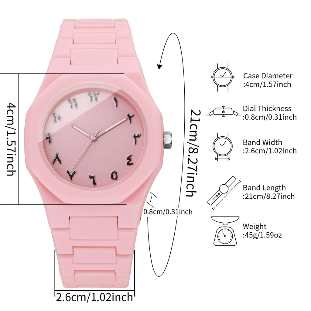 Montre Femme Fille Quartz Bracelet Plastique Casual Analogique – Fashion Cadeau Tendance