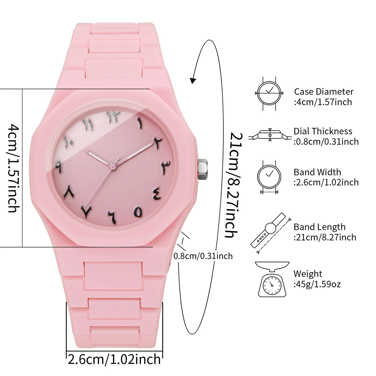 Montre Femme Fille Quartz Bracelet Plastique Casual Analogique – Fashion Cadeau Tendance