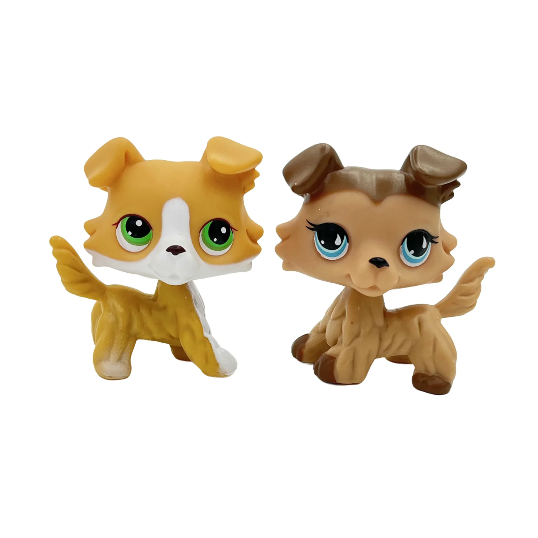 Lot 2 Figurines Animaux Rares LPS – Chat Mignon & Chien Tête Ballante Teckel Colley Cocker Danois | Jouet Collectionnable Enfants
