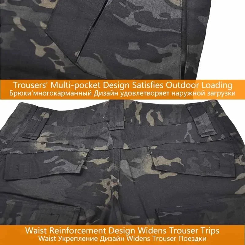 Tenue Tactique Homme Vert Outdoor Uniforme Militaire Chemise Chasse Pantalon Cargo Paintball Ensemble Résistant – Survie Airsoft | Mode Homme Tactical