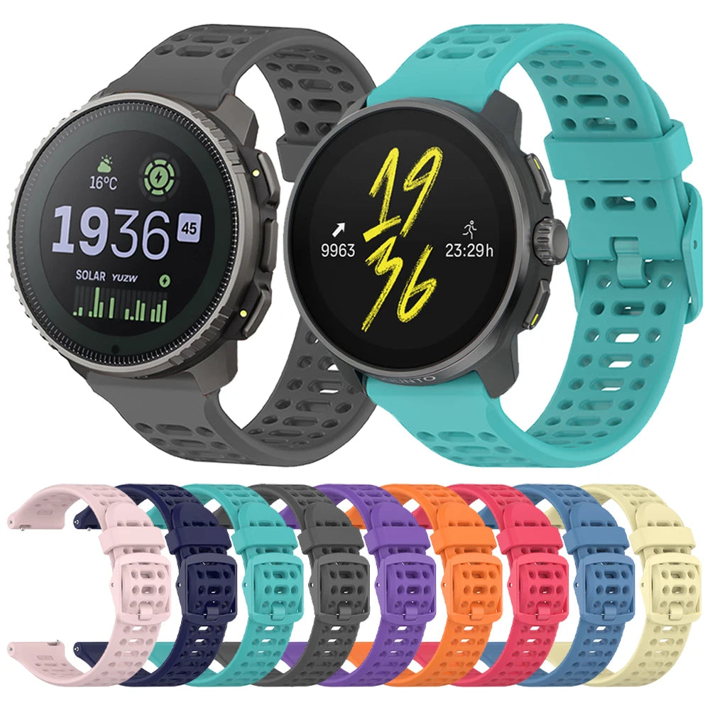 Bracelet Silicone Sport Suunto 20mm & 22mm – Compatible Race S, Vertical, Ocean, 5, 9 Peak Pro & 3 Fitness | Remplacement Premium