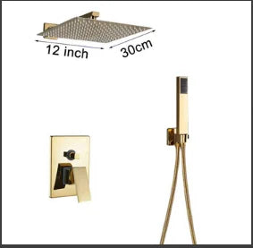 Système Douche LED Encastré – Pluie & Cascade, Bec Baignoire Pivotant, Mitigeur Eau Chaude & Froide | Salle de Bain Design