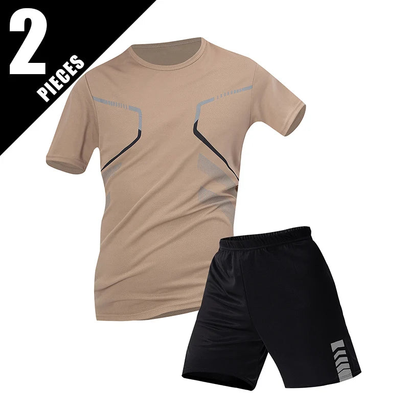 Ensemble Sport Homme Séchage Rapide Grande Taille T-Shirt + Short Lot 2/4/6 Pièces Loisirs Running Fitness Casual Ado – Pack Sport Économique | Mode Homme Sport Premium