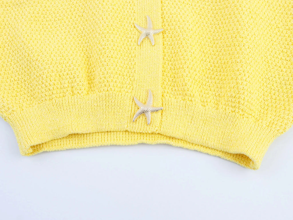 Cardigan Tricoté Col V Style Japonais - Doux Polyvalent Couleur Unie Été Femme | DEEABAE 2025