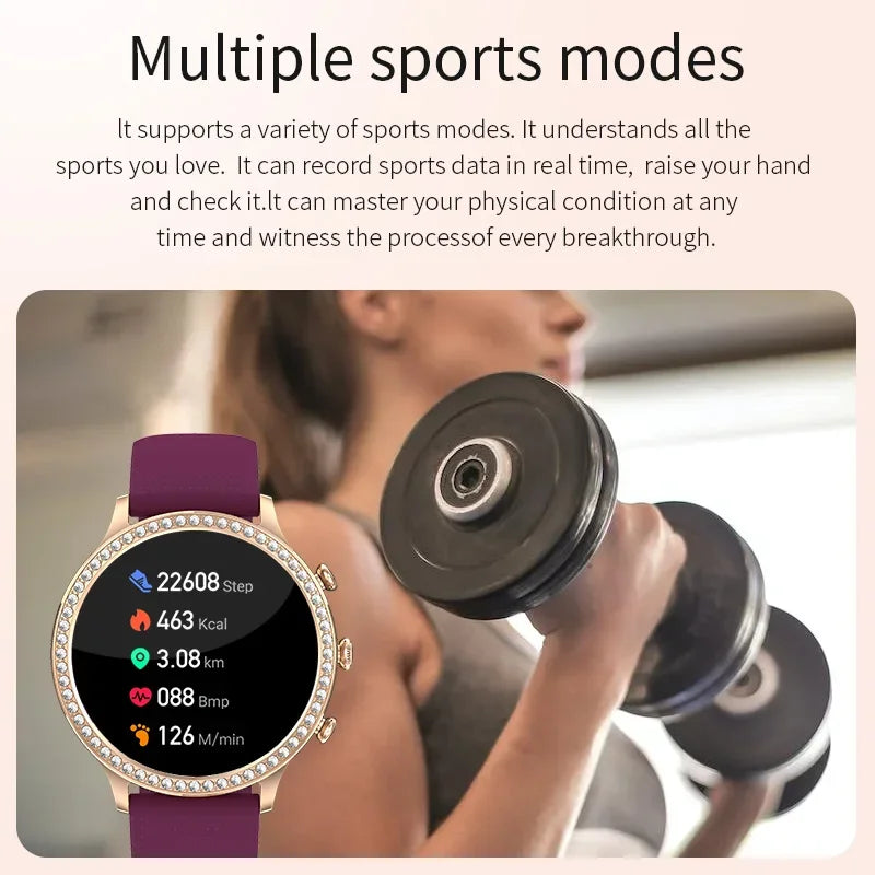 Montre Connectée Femme LIGE 2026 – Appels Bluetooth, Cadran Personnalisable & Suivi Cardio | Étanche Sport & Fitness | Cadeau Femme