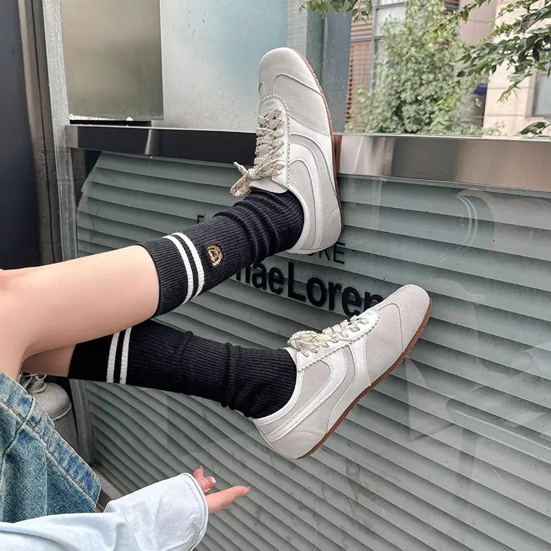 ASUMER Sneakers Suède Vache Femme 34-43 – Flat Confortables Casual Printemps Été
