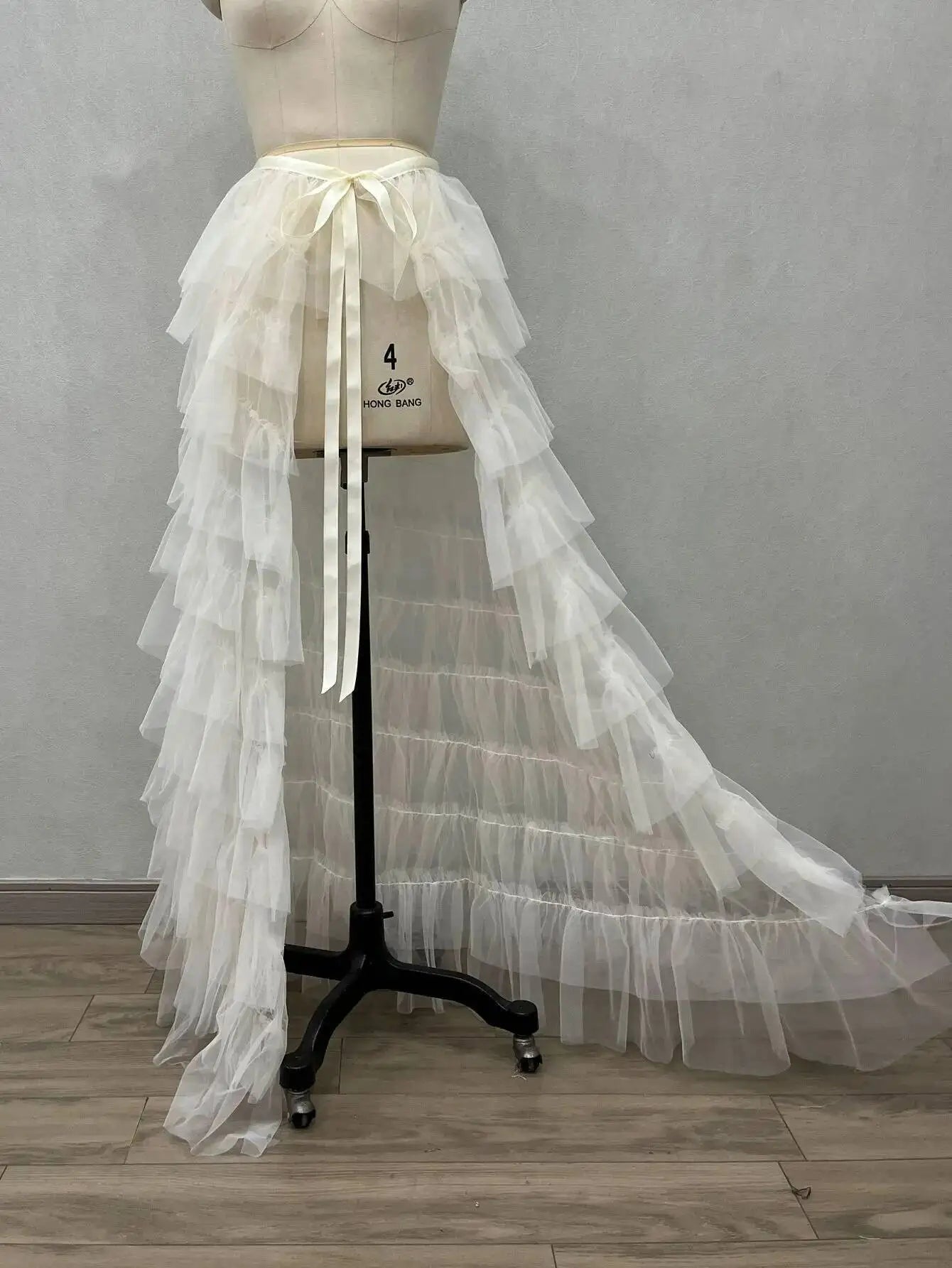 Jupe Longue Tulle Blanc À Volants Femme – Mesh Transparent Détachable | Maxi Plage Mariée Été