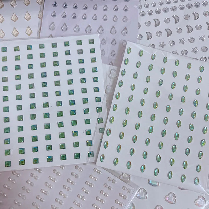 Stickers Strass Visage Jetables – Diamants Acryliques Crystal Larme & Yeux | Maquillage Scène & Festival