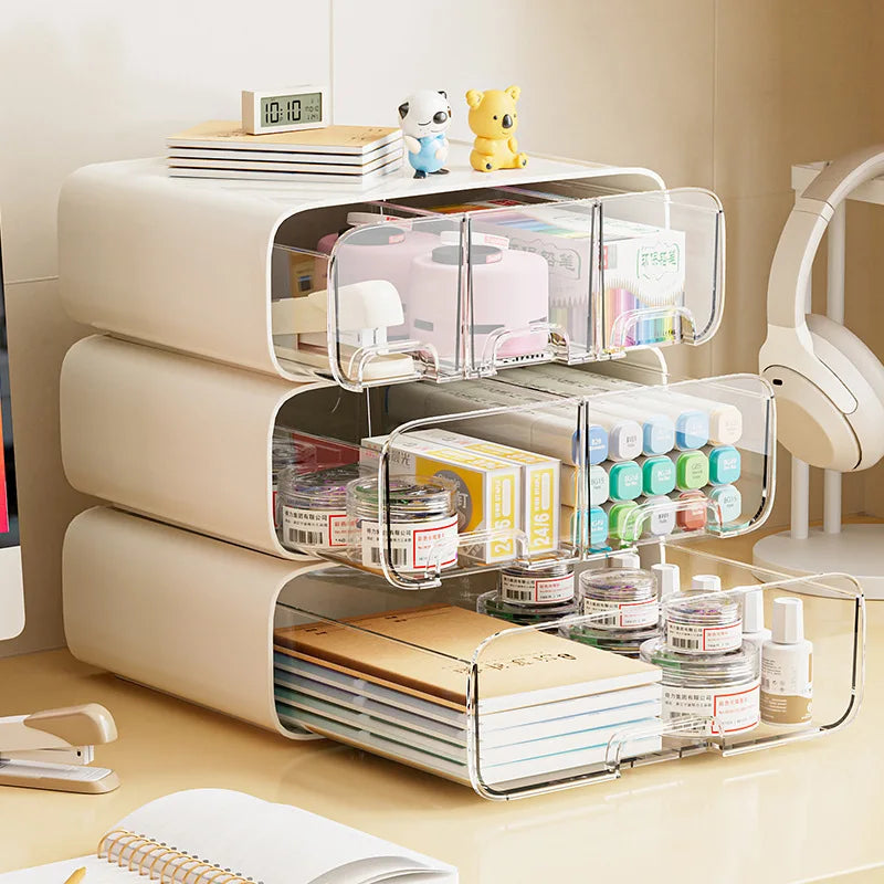 Boîte Rangement Bureau Tiroirs – Cosmétiques Papeterie Organisateur Multifonction