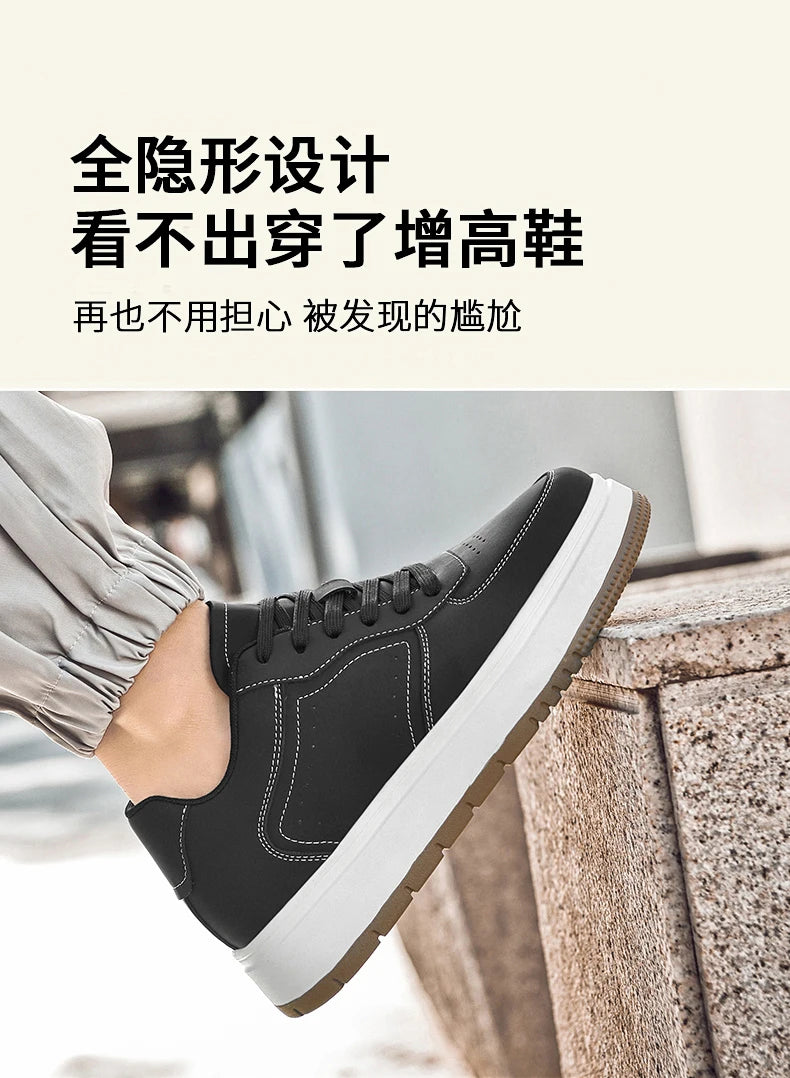 Chaussures Rehaussantes Homme 10/8/6CM Invisibles – Sport Blanches Grande Taille 37-44