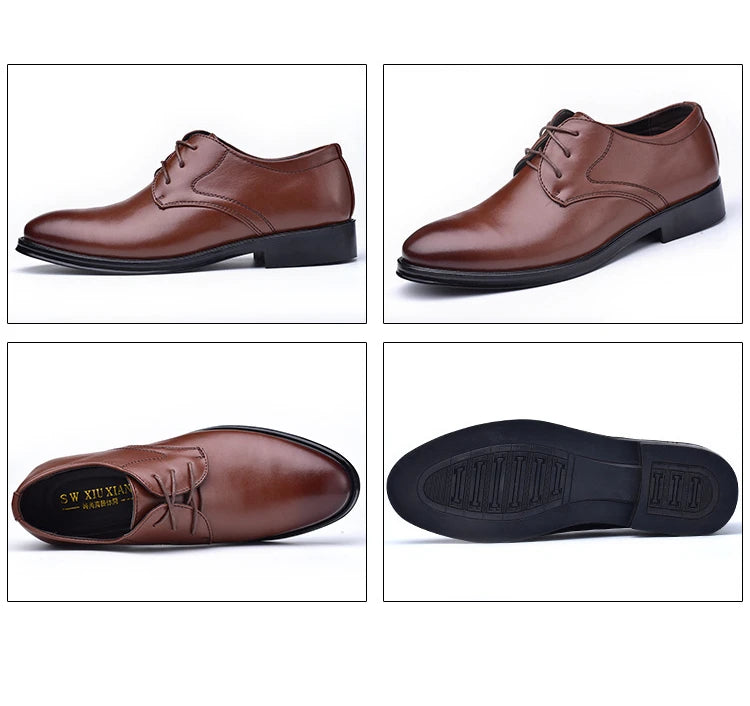 Derby Cuir Business Dress Homme 2025 – Casual Confortable Résistant Fourrure Chaussure