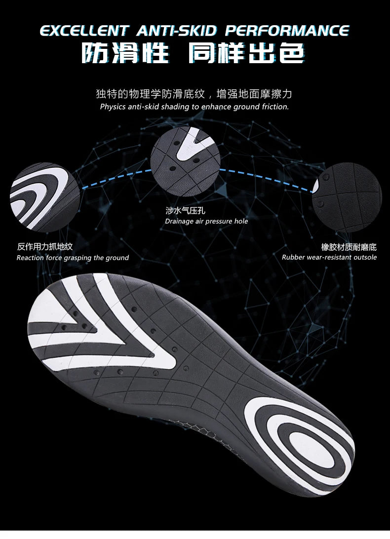 Chaussures Aquatiques Unisexe Grande Taille – Pieds Nus, Plage & Piscine | Yoga, Fitness & Natation | Tailles 35-46