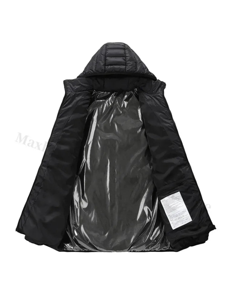 Beheizbare Herrenjacke Winter USB Elektrisch 21 Heizzonen – Selbstbeheizter Mantel Skifahren Schnee Outdoor Steppweste | Herren Premium Tech Mode
