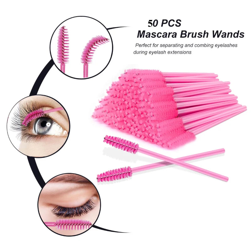 Lot 200 Brosses Jetables Maquillage – Mascara Wands, Lèvres & Microbrush | Applicateur Extension Cils & Sourcils