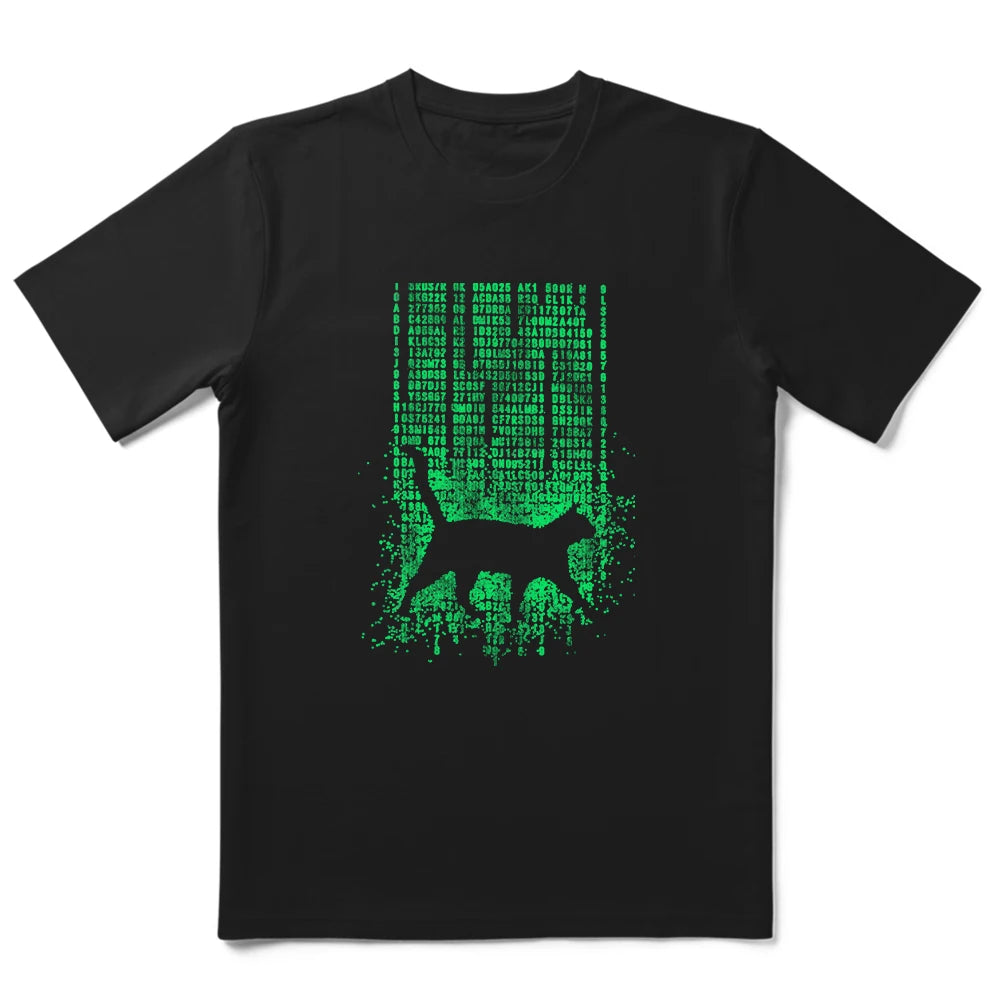 T-Shirt Homme 100% Coton Imprimé Chat Cool Loose Été Manches Courtes Col Rond Casual Tendance – Tee Graphique Félin Streetwear | Mode Homme Premium