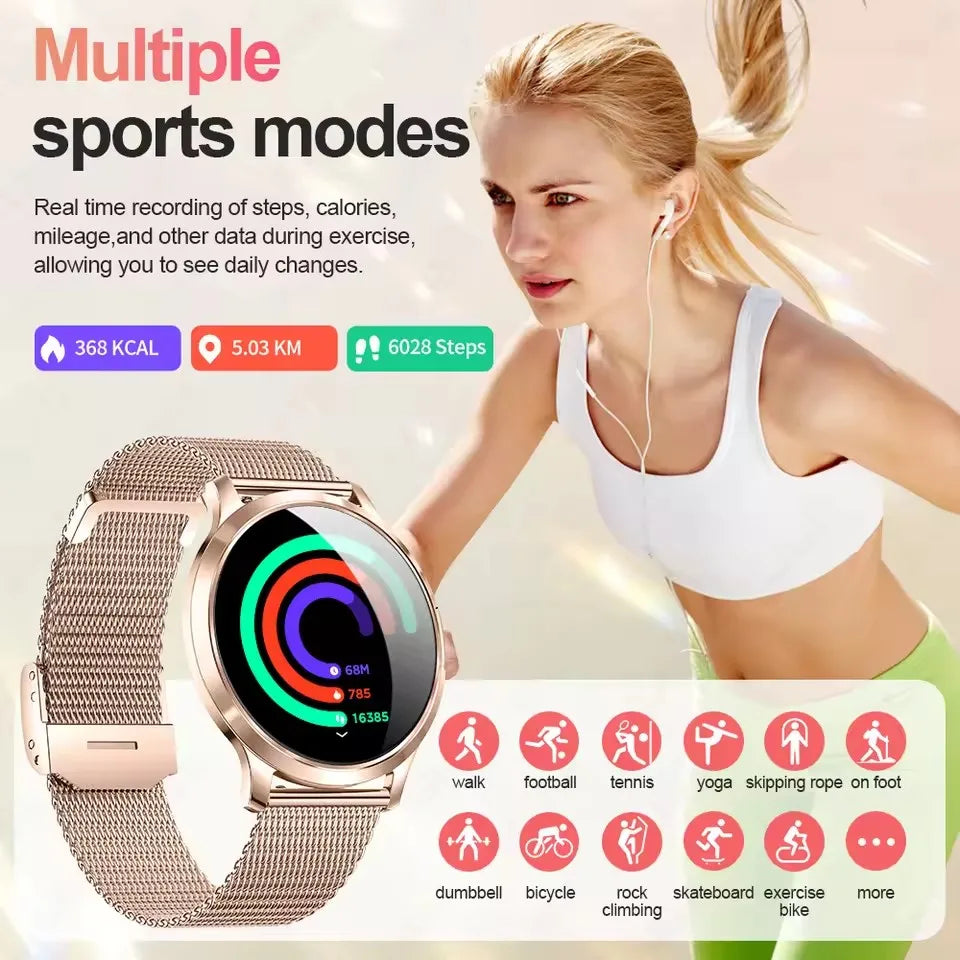 Smartwatch AMOLED 1.32" Unisexe 2025 – Cadran Personnalisable, Appels Bluetooth & Suivi Cardio | Sport & Fitness | Homme & Femme