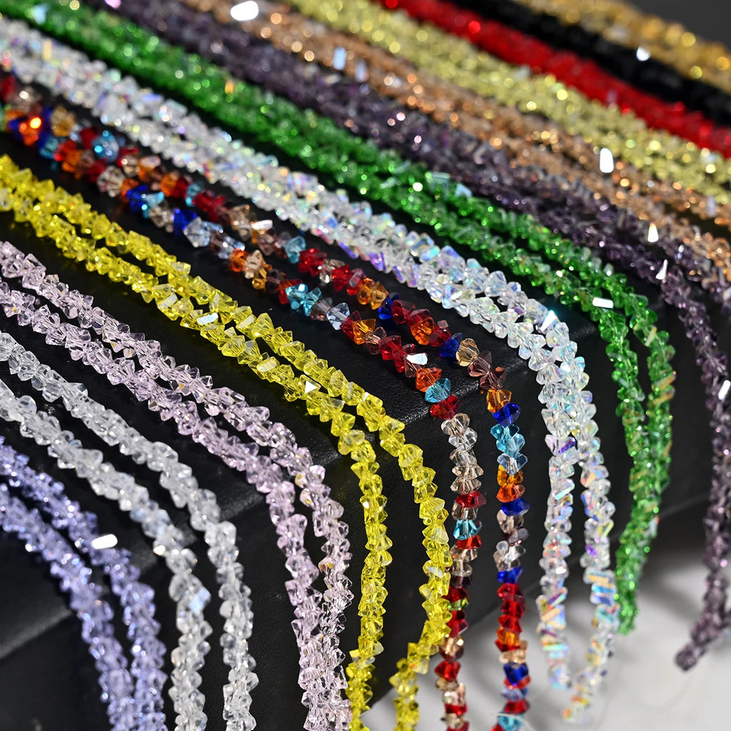 Los 120 Österreichische Kristallperlen Dreiecke 4mm — Abstandshalter DIY Armband Halskette