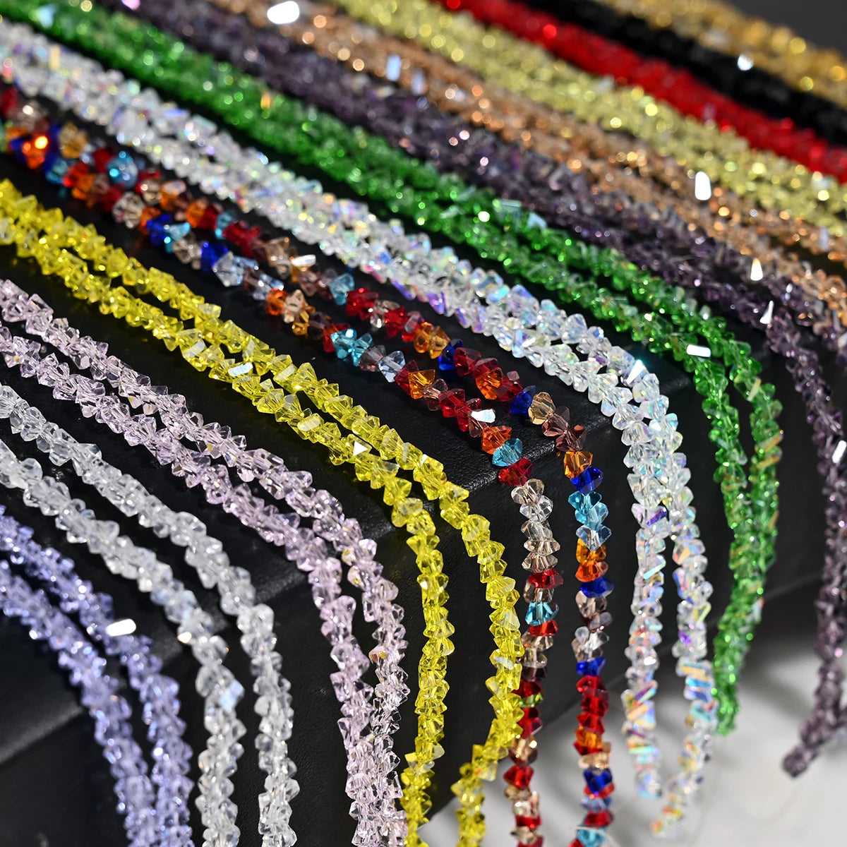 Lot 120 Perles Cristal Autrichien Triangles 4mm — Intercalaires DIY Bracelet Collier