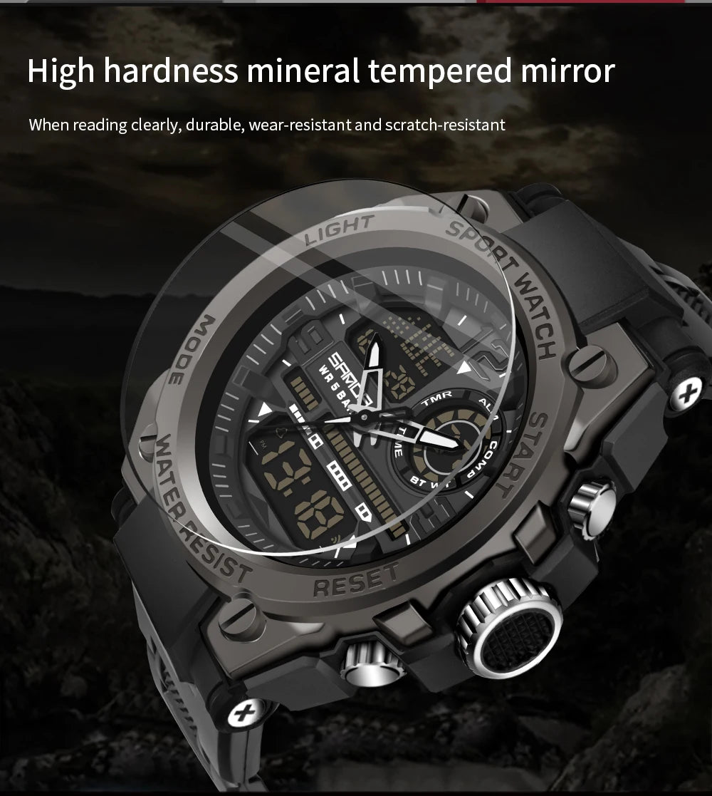Montre Homme SANDA 6024 Militaire Sport Luxe Quartz 5ATM Étanche – Robuste & Fashion