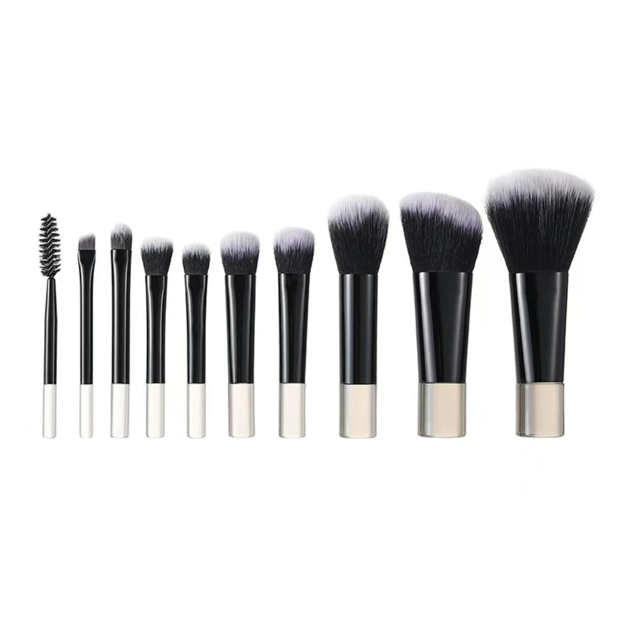 Kit 10 Pinceaux Maquillage Mini – Taille Voyage | Multicolore