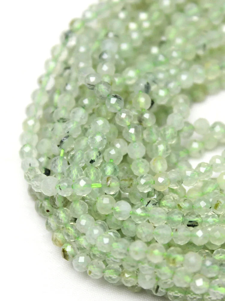 Perles Quartz Vert Raisin Naturel Facetté 2-3-4mm – Pierres Gemmes Vrac DIY | Bracelet, Boucles d'Oreilles & Bijoux Fait Main | Matériaux Lithothérapie