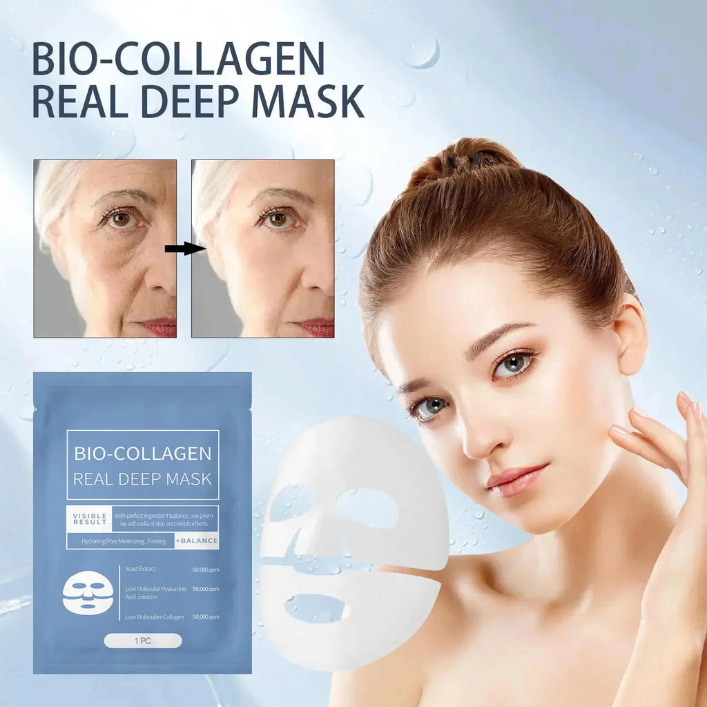 Masque Bio Collagène Coréen - Anti-Rides, Lifting & Fermeté Peau