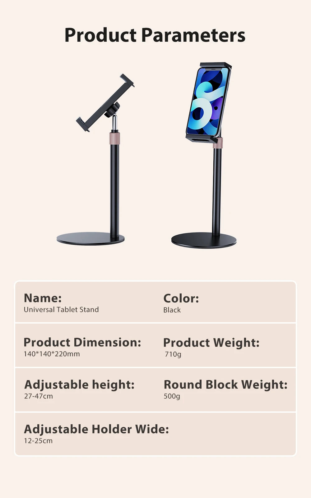 UPERFECT Support VESA Moniteur Portable 360° – Réglable pour Écran 15.6'' & 17.3'' | Compatible Tablette 4.7''-17.3''