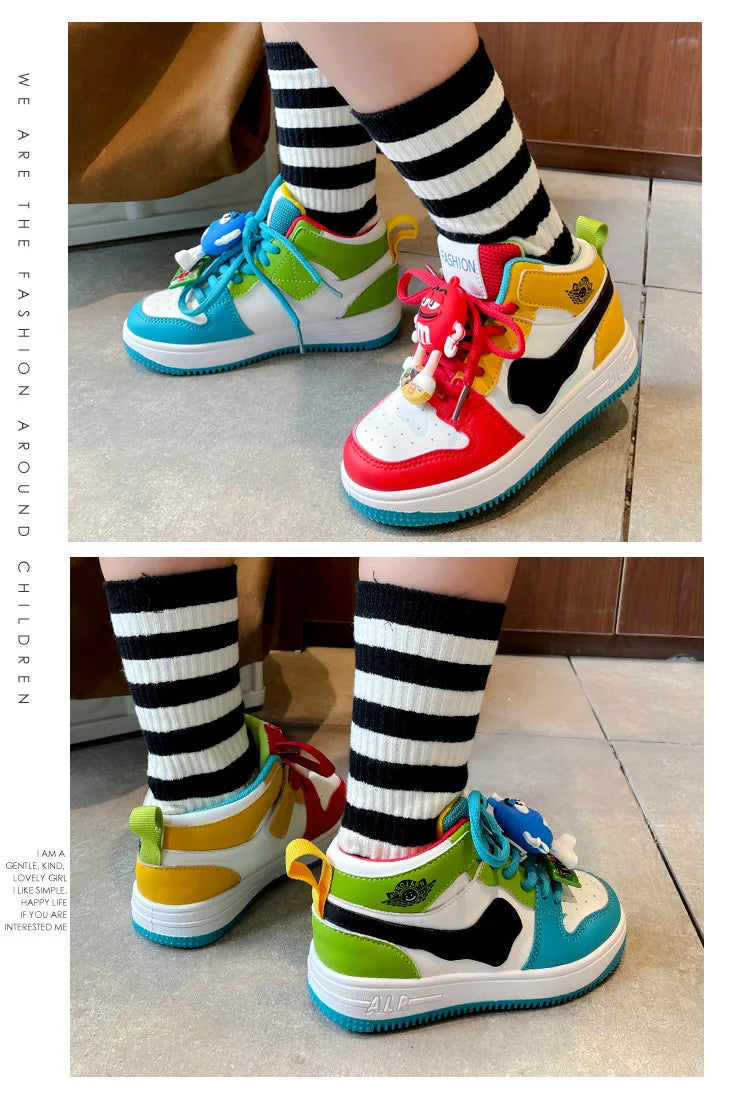 Baskets Enfant 4 Saisons – Chaussures Sport Basketball Garçon Fille Toutes Saisons