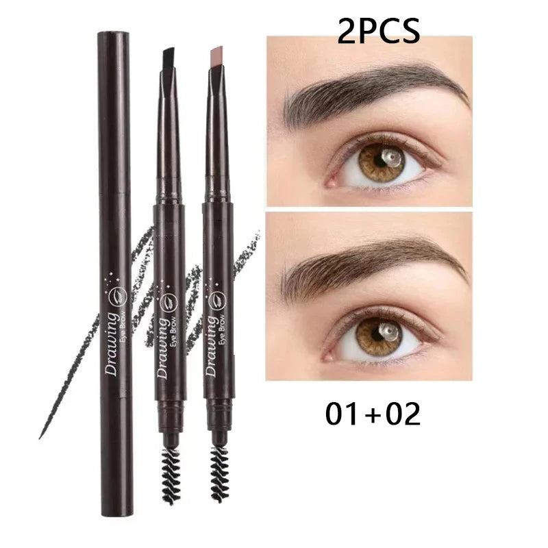 Crayon Sourcils Double Embout – Ultra-Fin Waterproof Longue Tenue | Maquillage Professionnel